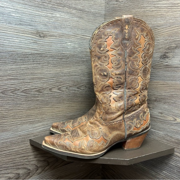 Ariat dandy sassy western brown leather cowboy boots - Picture 3 of 8